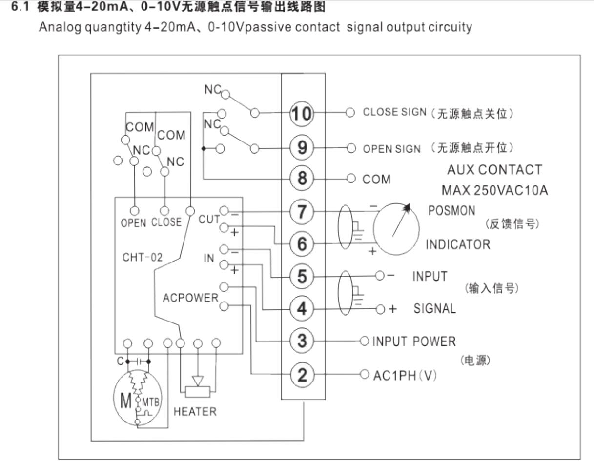 不锈钢电动球阀接线图