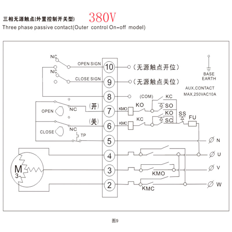 不锈钢电动球阀接线图